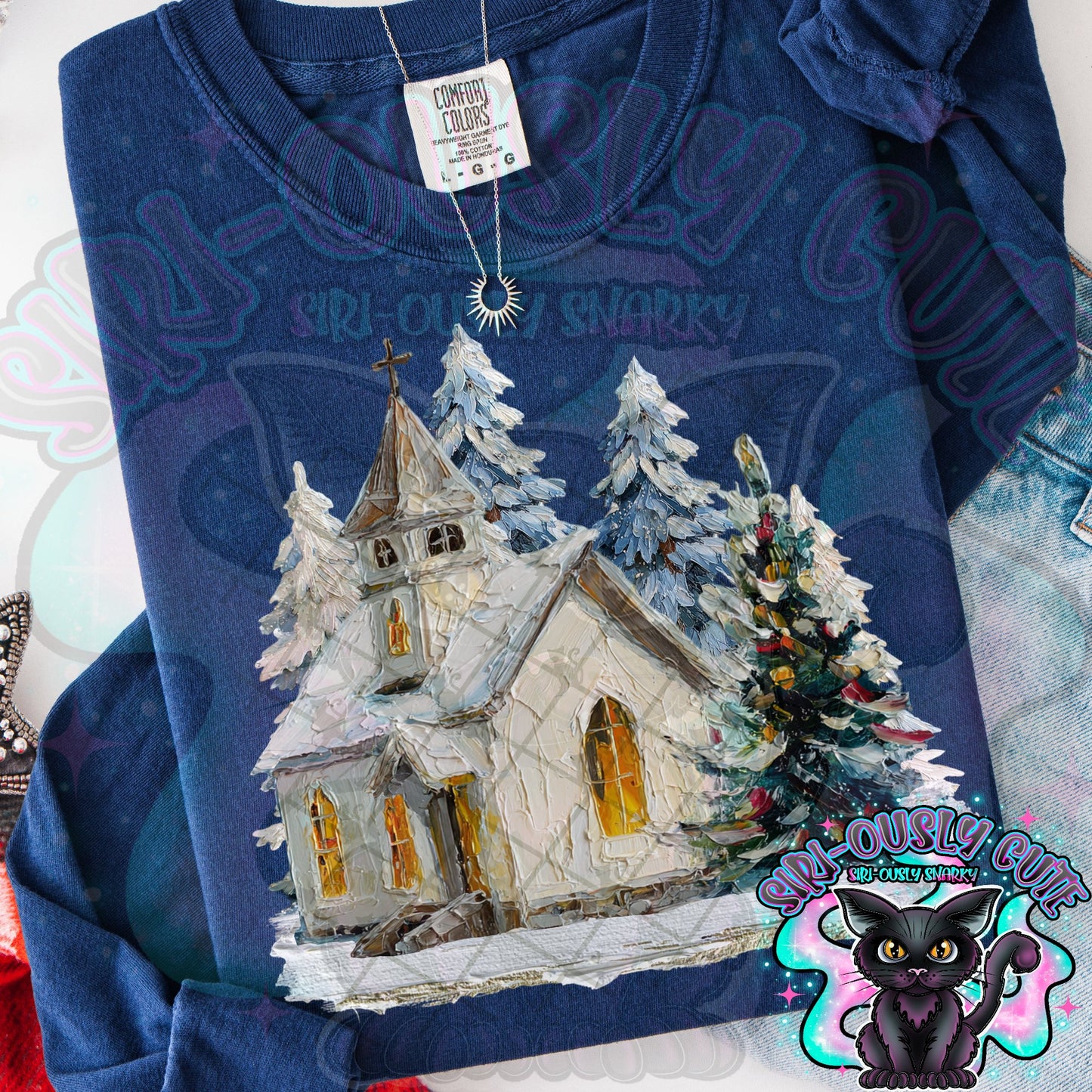 Hand Painted Christmas Church