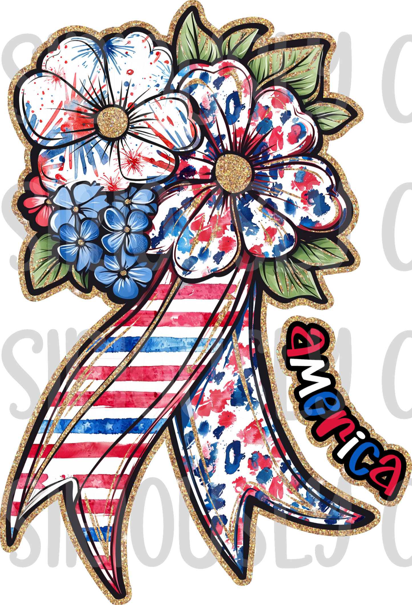 america bouquet flowers