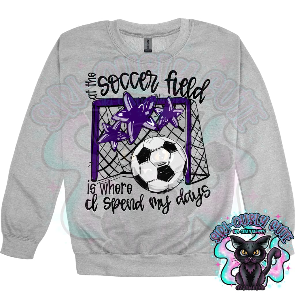 At The Soccer Field Is Where I Spend My Days Purple Mascot