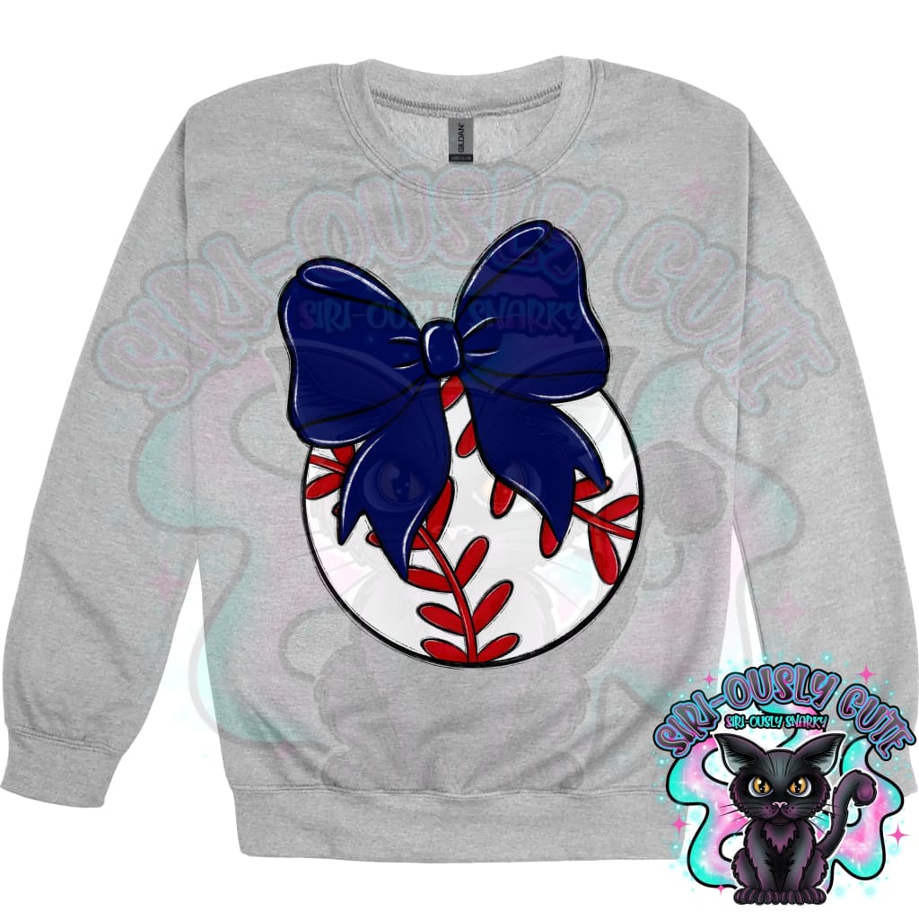 Balls and Bows Baseball Navy Mascot