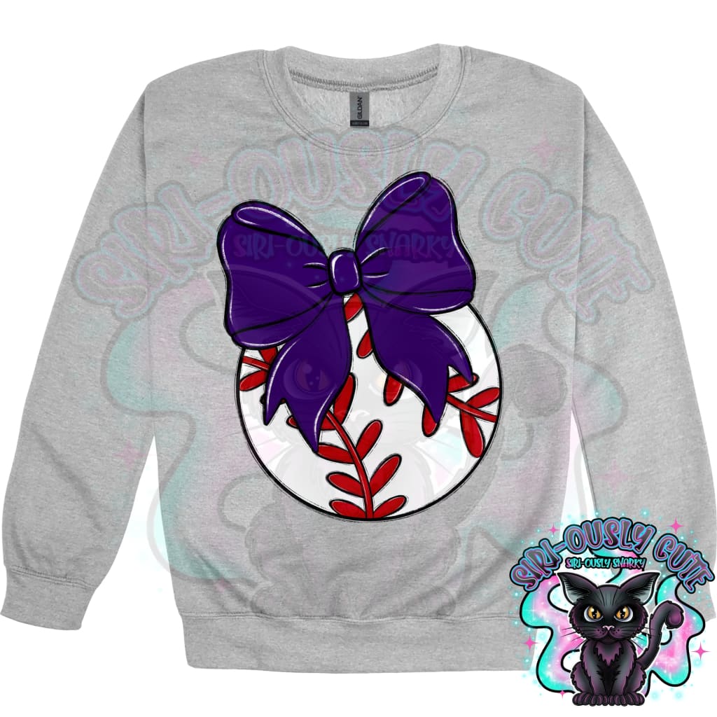 Balls and Bows Baseball Purple Mascot