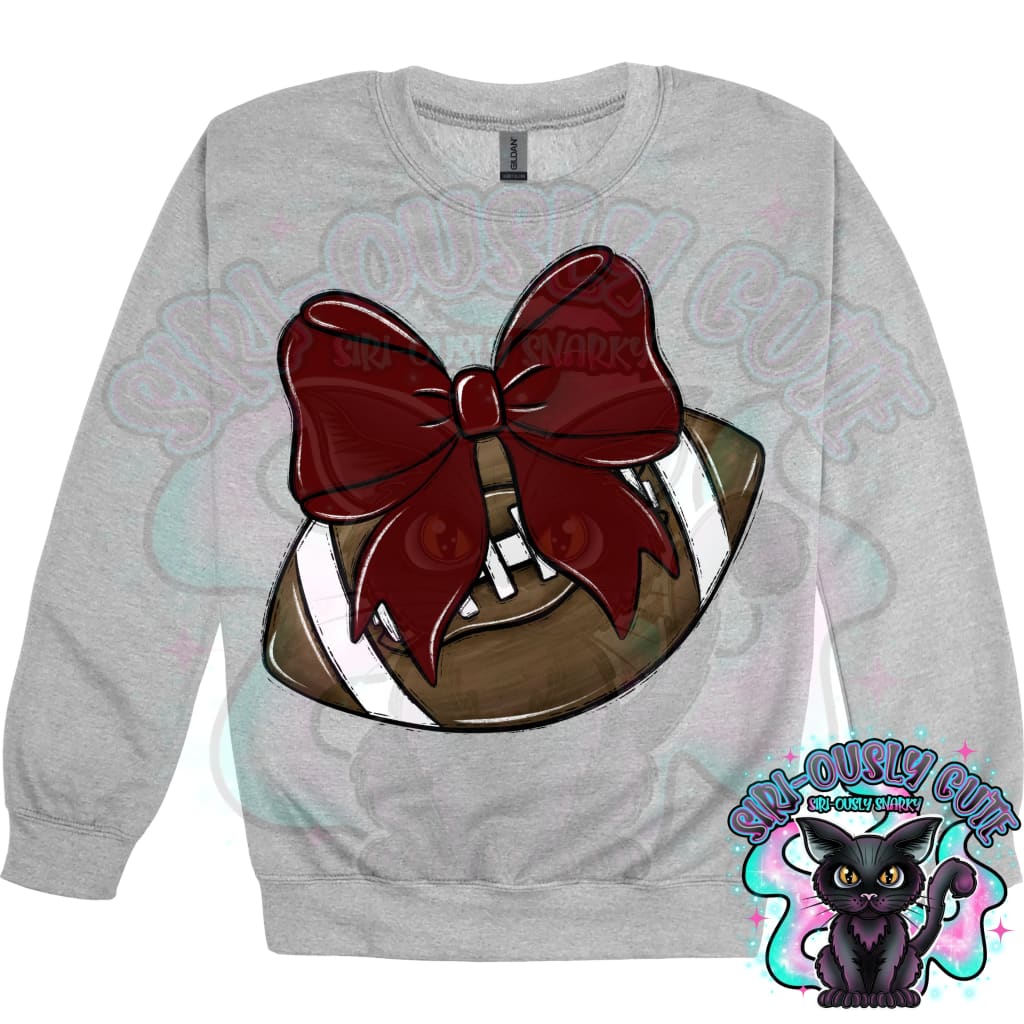 Balls and Bows Football Maroon Mascot