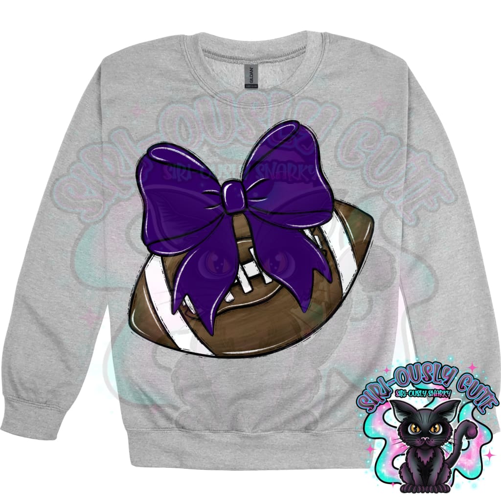 Balls and Bows Football Purple Mascot