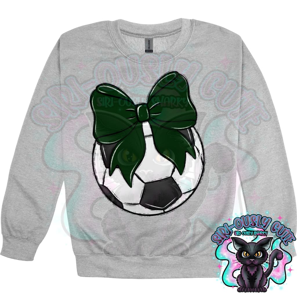 Balls and Bows Soccer Dark Green Mascot