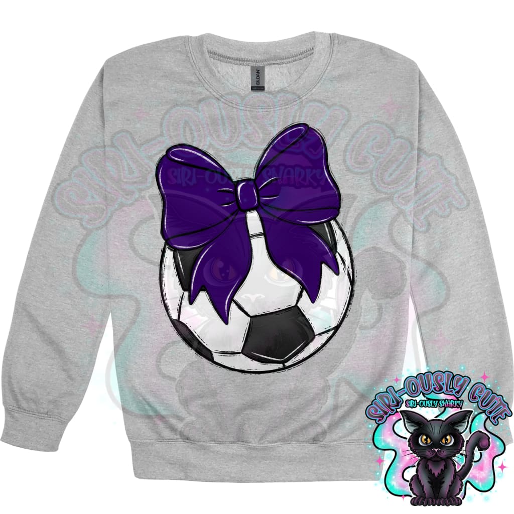 Balls and Bows Soccer Purple Mascot