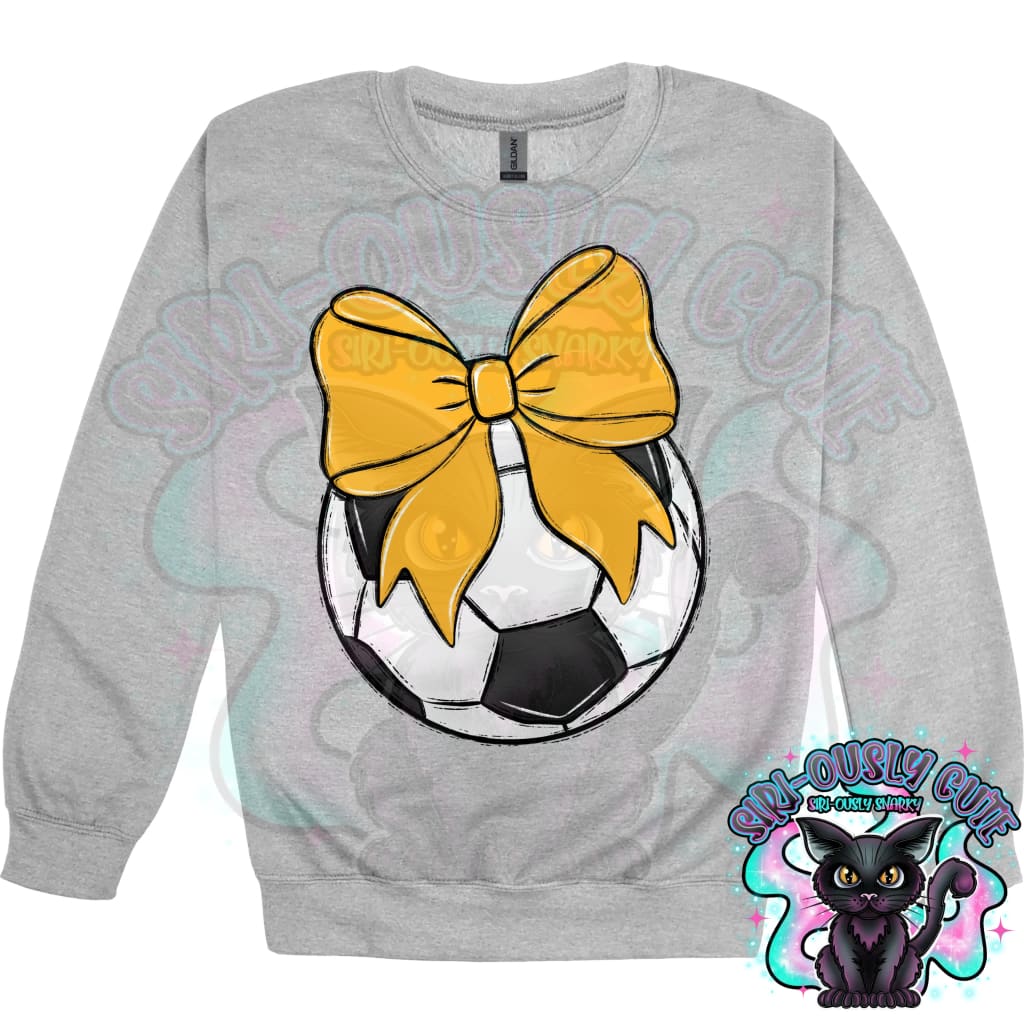 Balls and Bows Soccer Yellow Gold Mascot