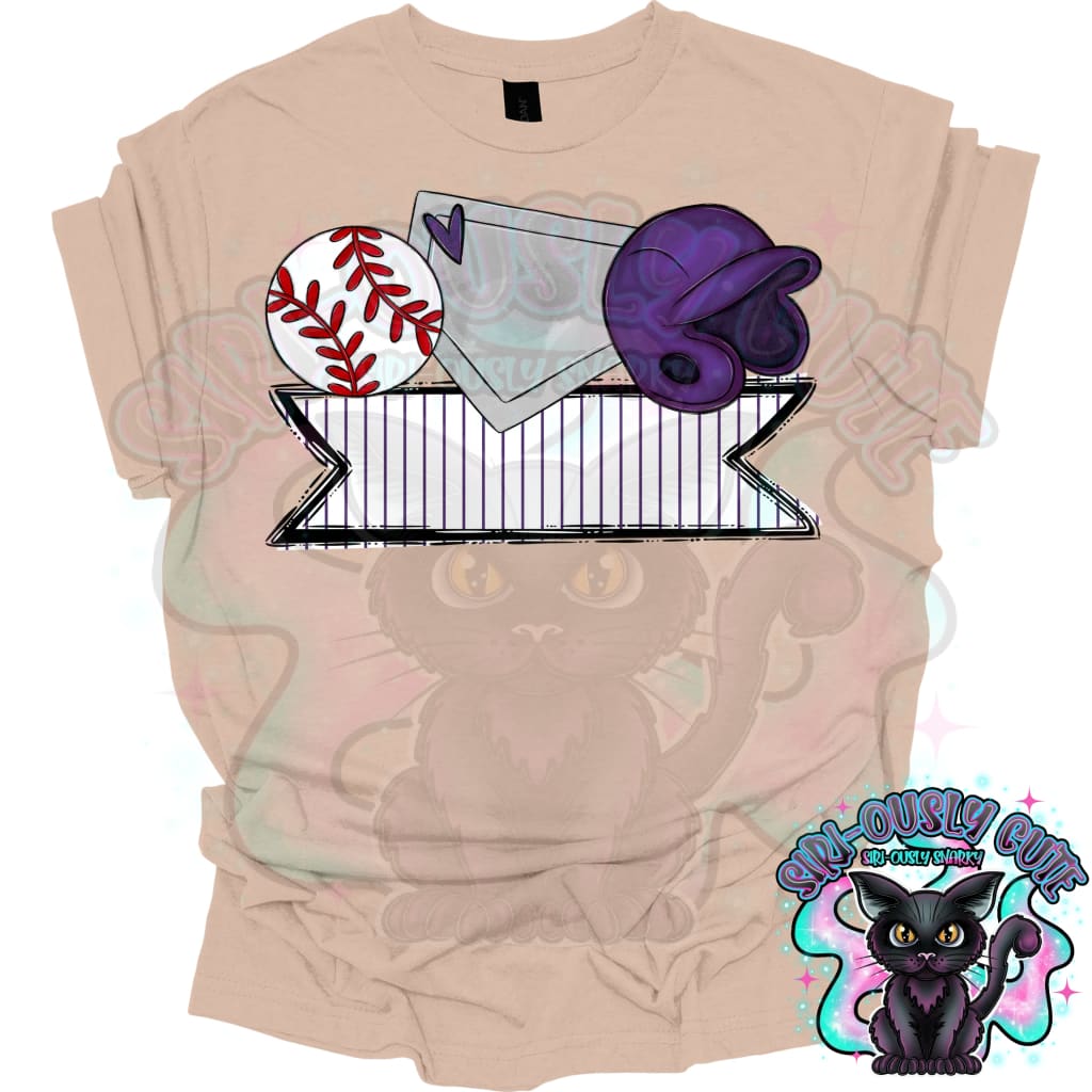 Baseball Name Trios Purple Mascot