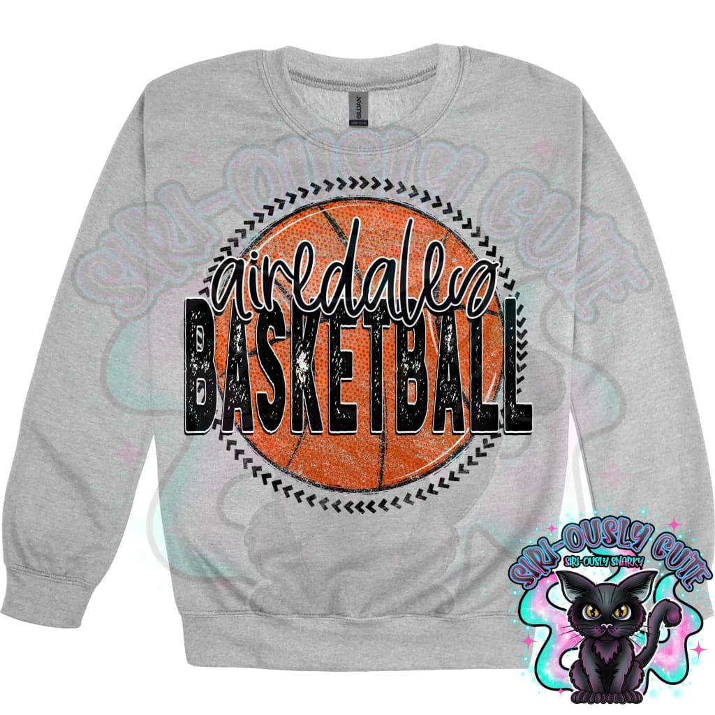 Basketball Grunge Circle Airedales Mascot