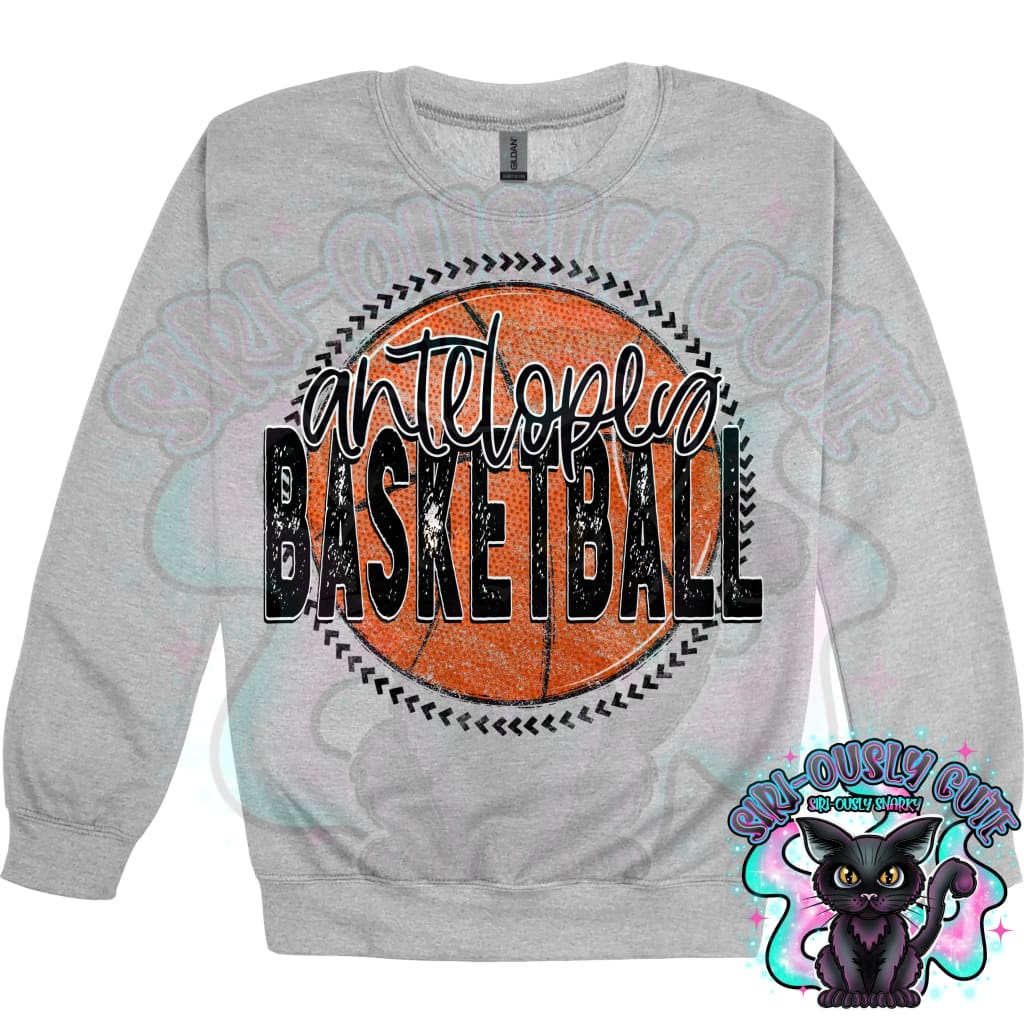 Basketball Grunge Circle Antelopes Mascot