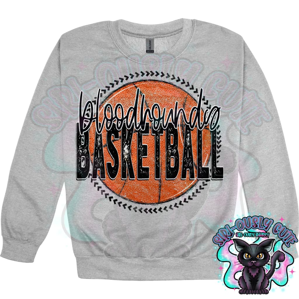 Basketball Grunge Circle Bloodhounds Mascot