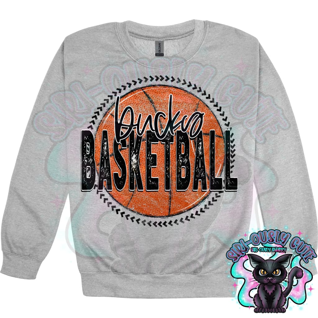 Basketball Grunge Circle Bucks Mascot