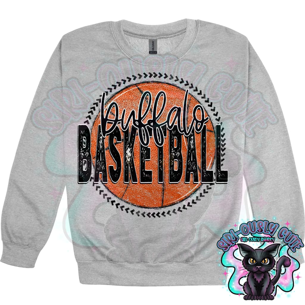 Basketball Grunge Circle Buffalo Mascot