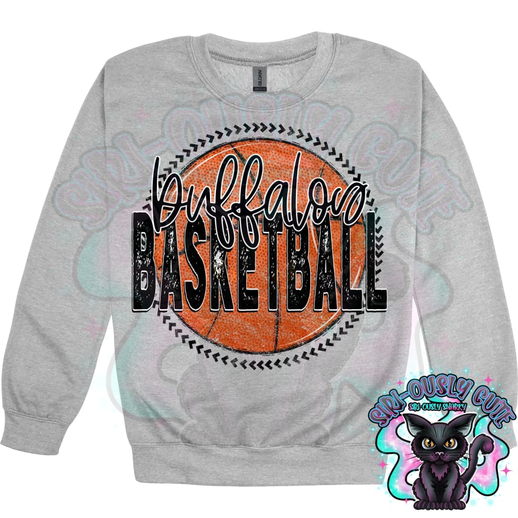 Basketball Grunge Circle Buffalos Mascot