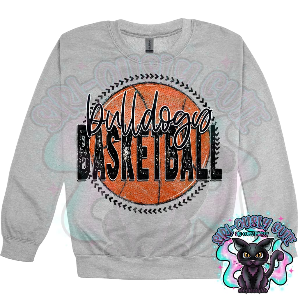Basketball Grunge Circle Bulldogs Mascot