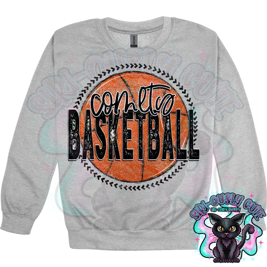 Basketball Grunge Circle Comets Mascot