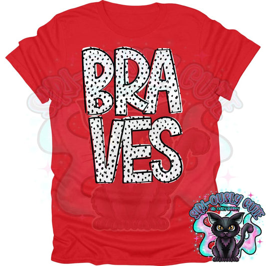 Black Dottie Loo Braves Mascot