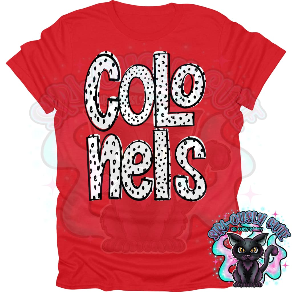 Black Dottie Loo Colonels Mascot