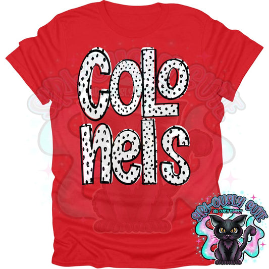 Black Dottie Loo Colonels Mascot