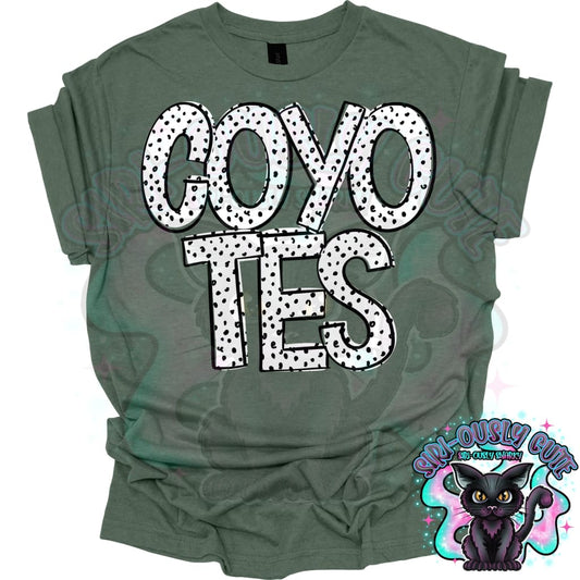 Black Dottie Loo Coyotes Mascot