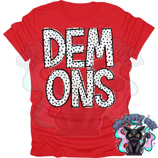 Black Dottie Loo Demons Mascot