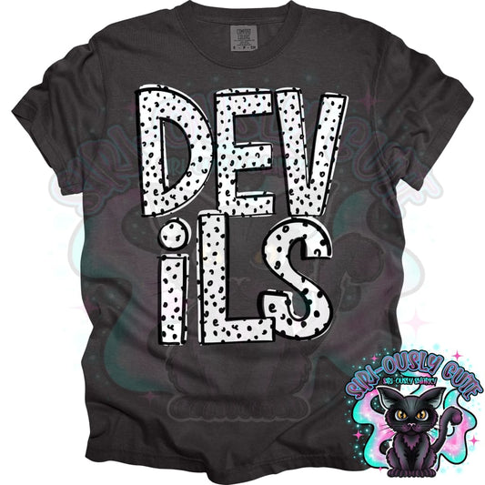 Black Dottie Loo Devils Mascot