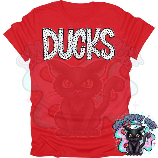 Black Dottie Loo Ducks Mascot