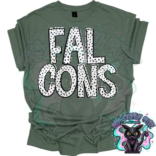 Black Dottie Loo Falcons Mascot