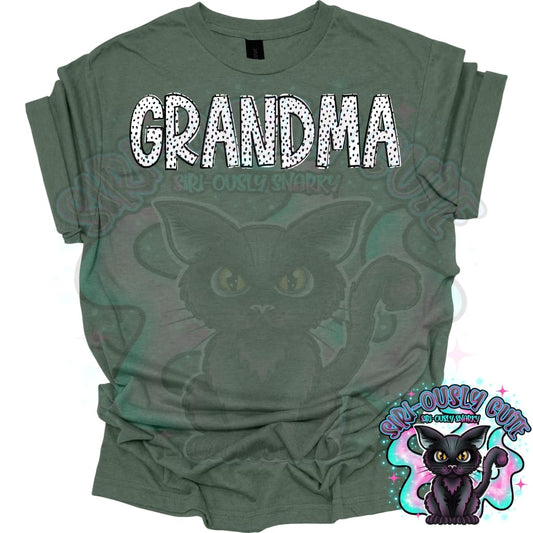 Black Dottie Loo Grandma Mascot