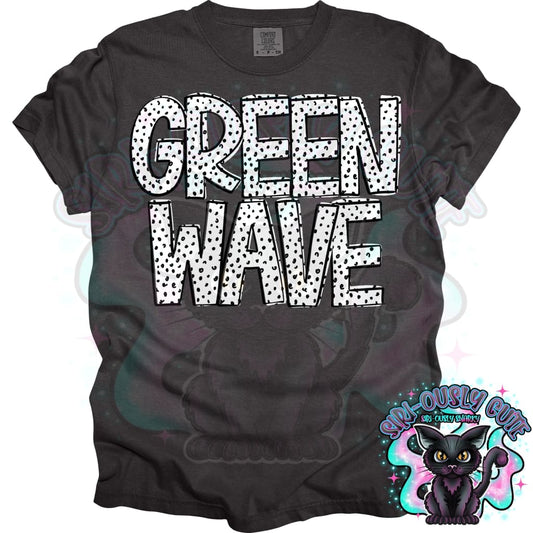 Black Dottie Loo Green Wave Mascot