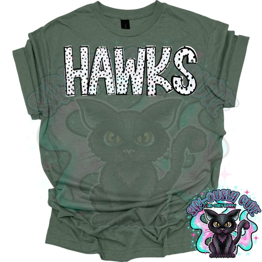 Black Dottie Loo Hawks Mascot