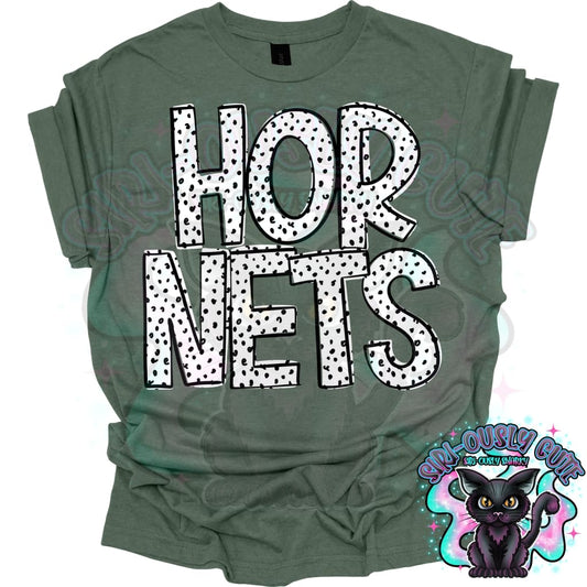 Black Dottie Loo Hornets Mascot