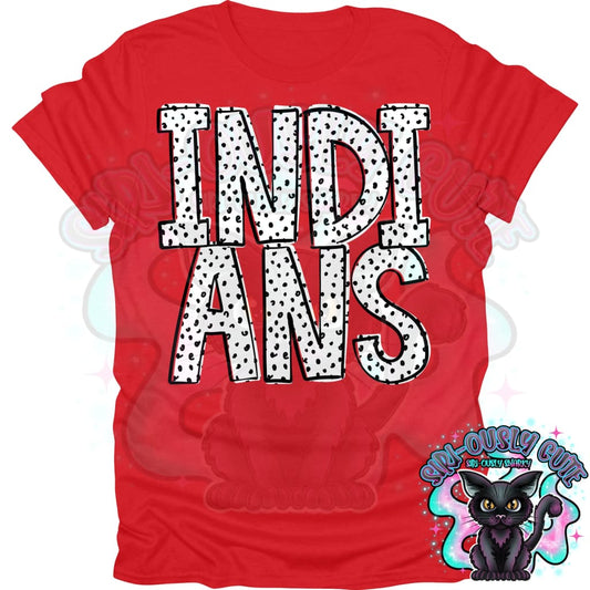 Black Dottie Loo Indians Mascot