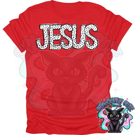 Black Dottie Loo Jesus Mascot