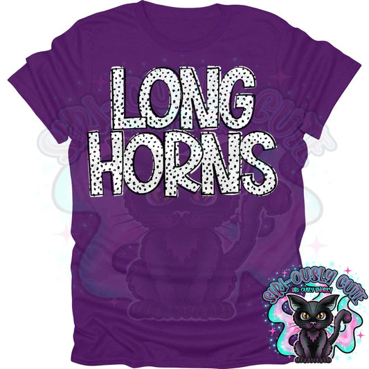 Black Dottie Loo Longhorns Mascot