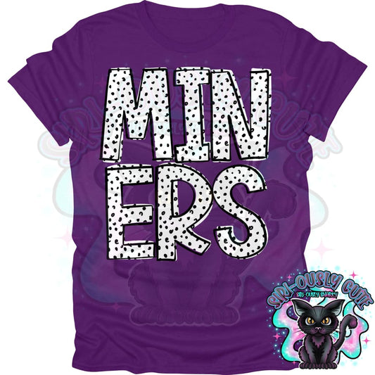 Black Dottie Loo Miners Mascot