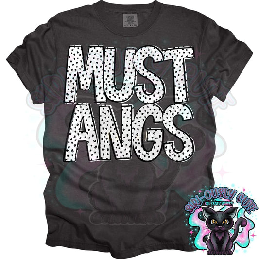 Black Dottie Loo Mustangs Mascot