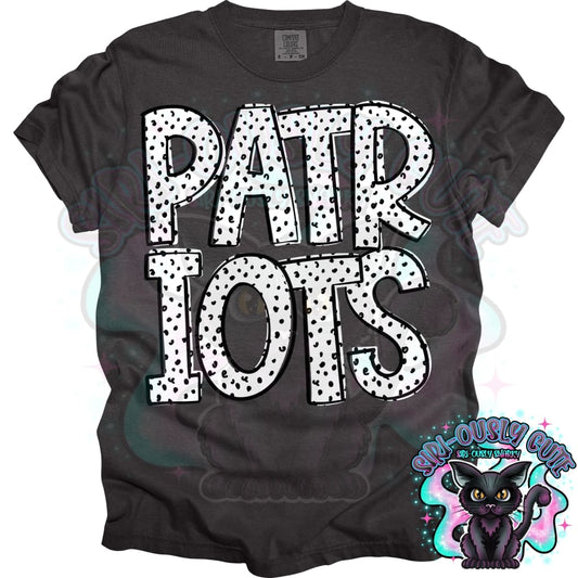 Black Dottie Loo Patriots Mascot