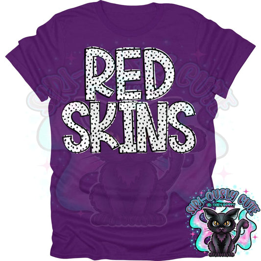 Black Dottie Loo Redskins Mascot