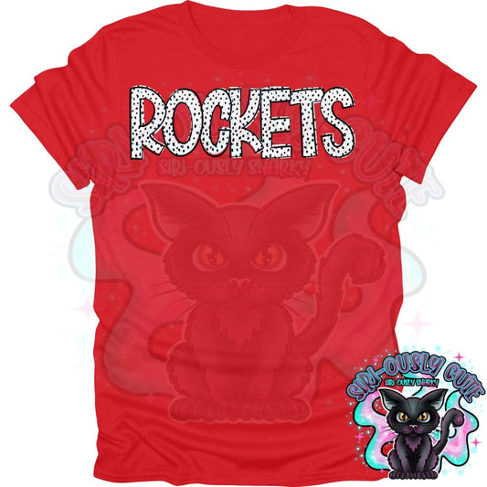 Black Dottie Loo Rockets 2 Mascot