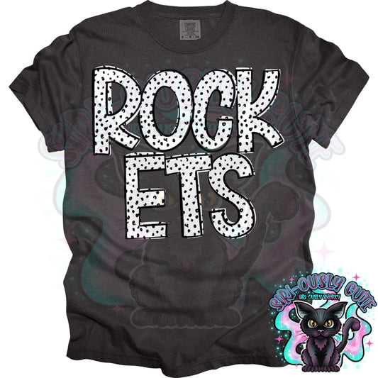 Black Dottie Loo Rockets Mascot