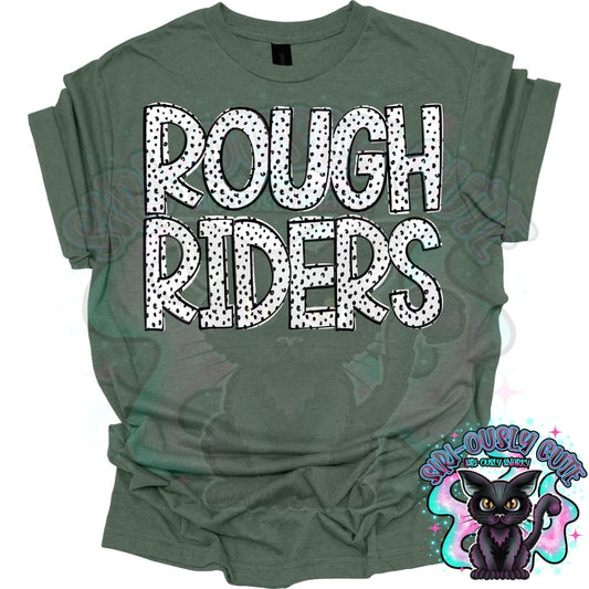 Black Dottie Loo Roughriders Mascot