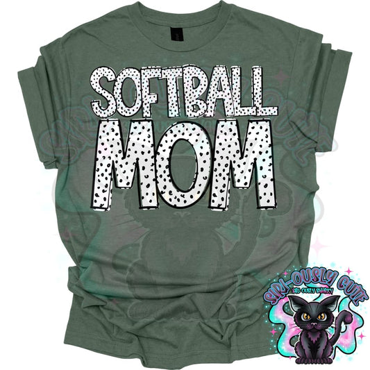 Black Dottie Loo Softball Mom Mascot