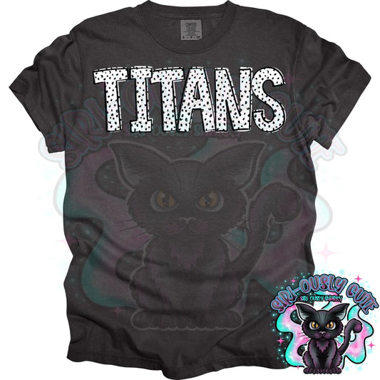 Black Dottie Loo Titans Mascot