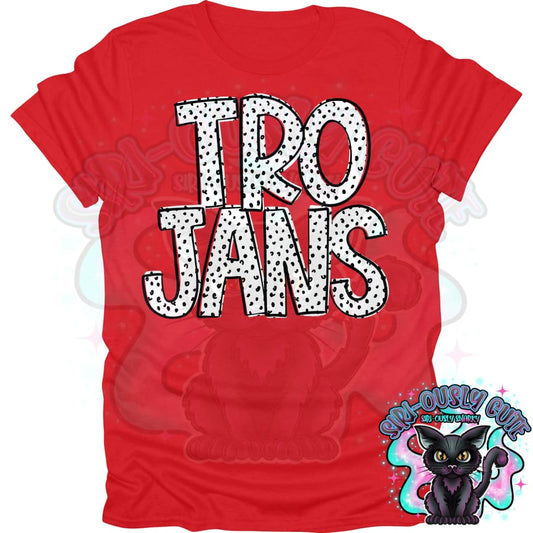 Black Dottie Loo Trojans Mascot