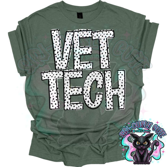 Black Dottie Loo Vet Tech Clothing