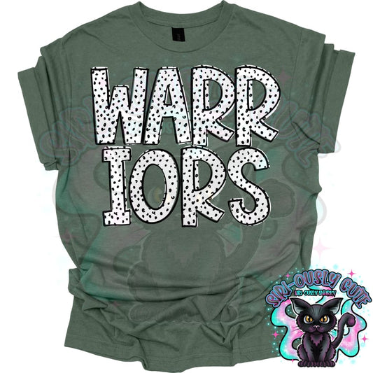 Black Dottie Loo Warriors Mascot