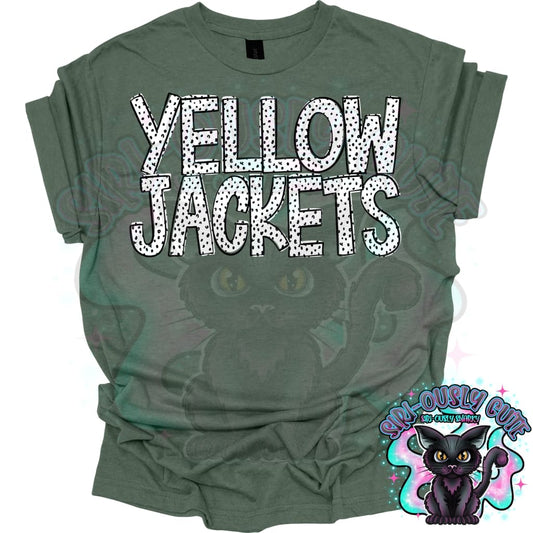 Black Dottie Loo Yellow Jackets Mascot