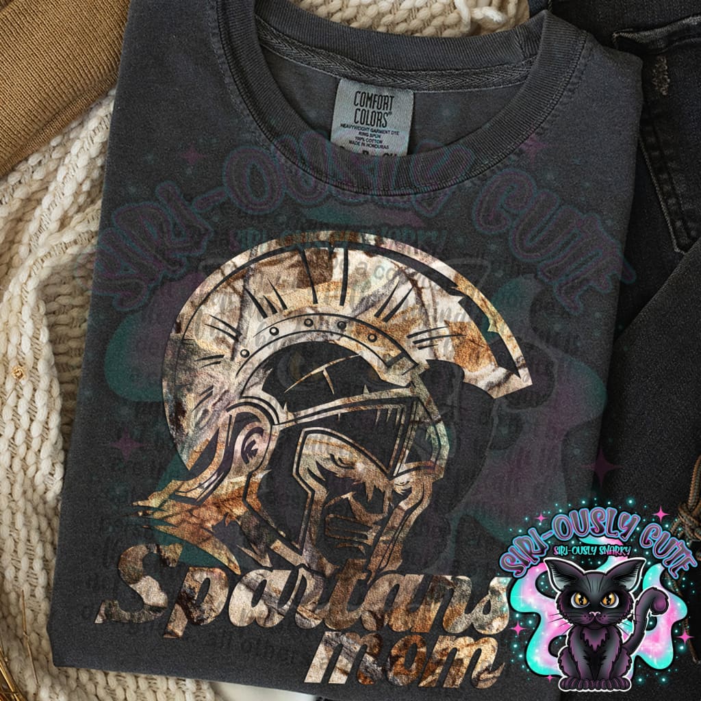 Camo Outline Mascot - Spartans Mom Mascot