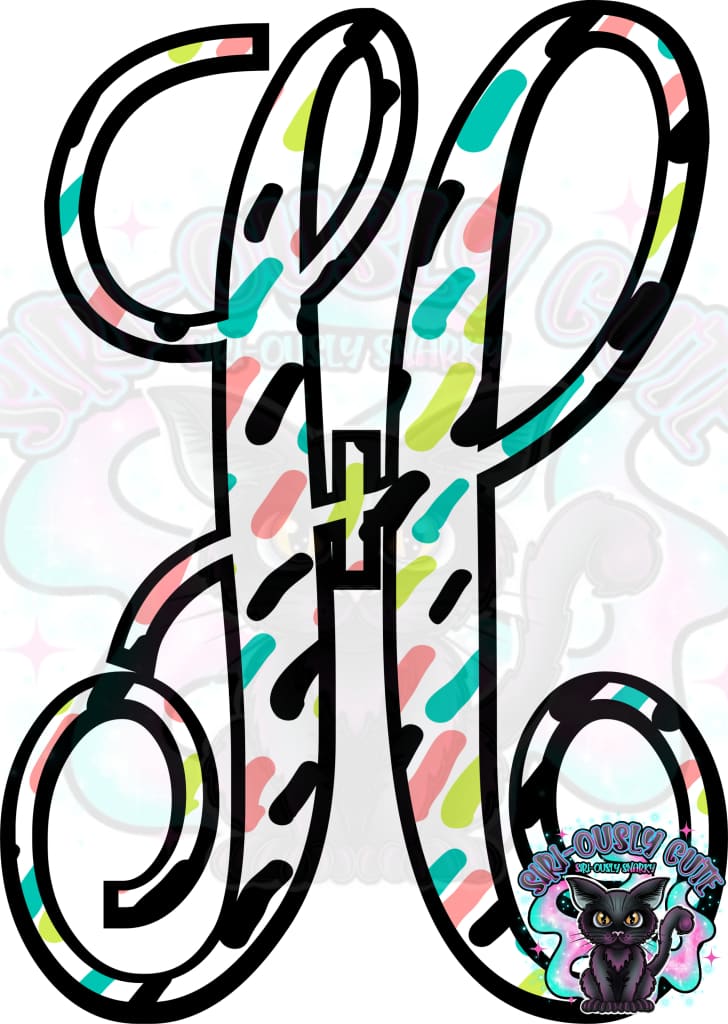 Colored Dottie Monogram Monogram