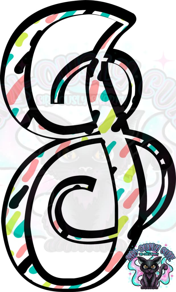 Colored Dottie Monogram Monogram